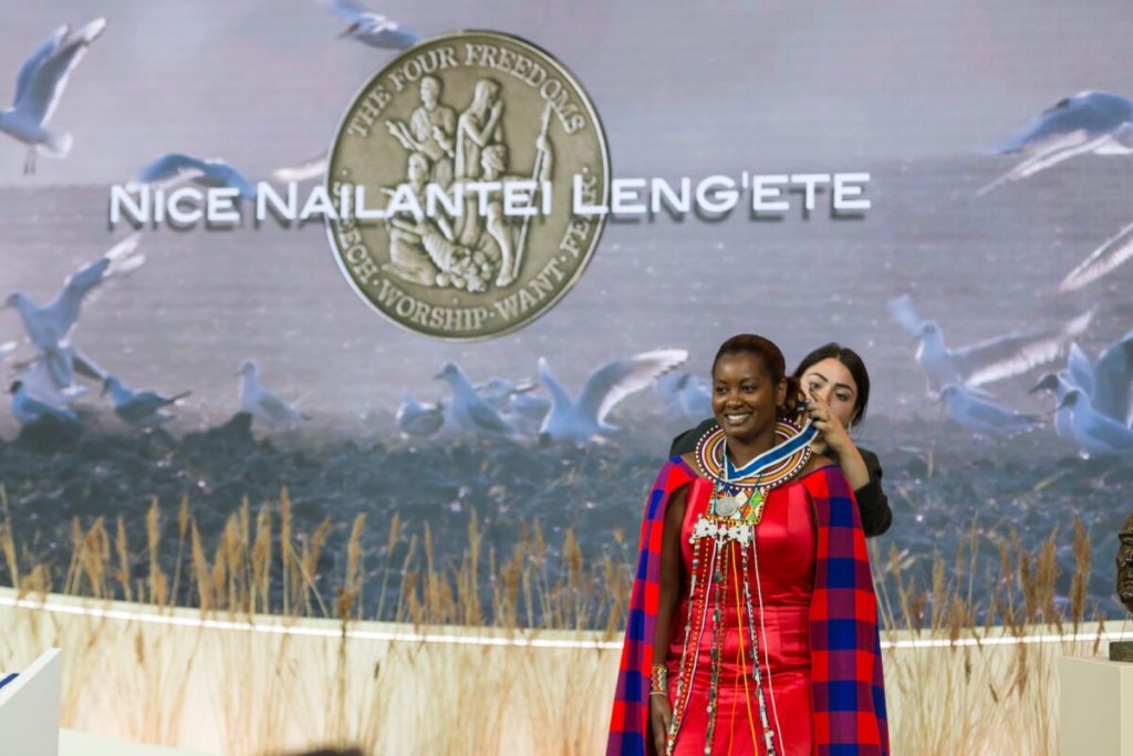 Nice Nailantei Leng’ete Receives Roosevelt Foundation Freedom from Want Award